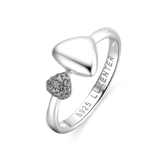 Luxenter Ring van 925 sterling zilver en glanzende zirkonia met rhodiumafwerking - Pesha - Image 1