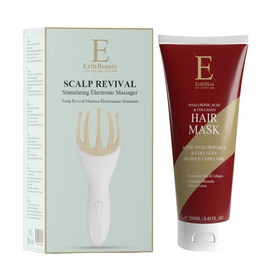 Hyaluronzuur & Collageen Haarmasker 250ml + Scalp Revival Stimulerende Elektronische Massager - Image 1