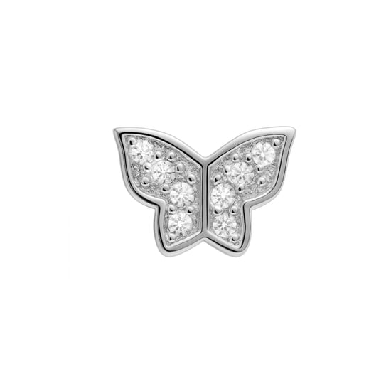 Luxenter Piercing met glanzende zirkonia, afgewerkt in 925 sterling zilver - Dosa - Image 1