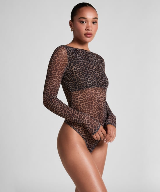 Hunkemöller Luipaard body met lange mouwen Tara - Image 1