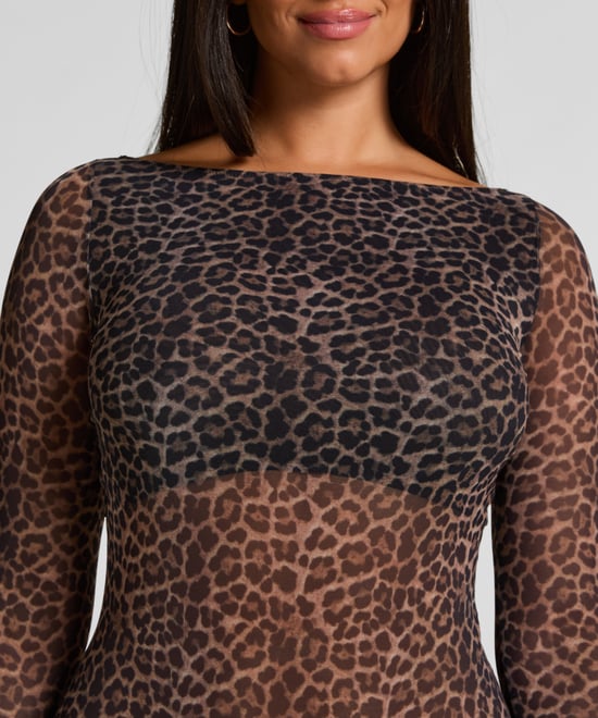 Hunkemöller Luipaard body met lange mouwen Tara - Image 2