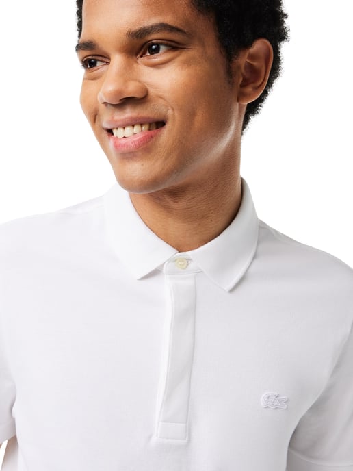 Lacoste Wit Paris Regular Stretch Katoen Piqué Poloshirt - Image 4