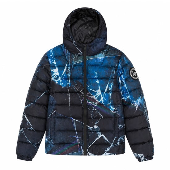 Jongens Gewatteerde Jas Kinderen Zwart Blauw Gestikt Warme Winterjas - Image 1