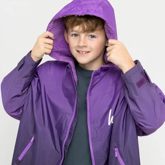 Kinderen Veranderrobe Paarse Ombre Jongens en Meisjes Gebreide Zwemjas - Image 5