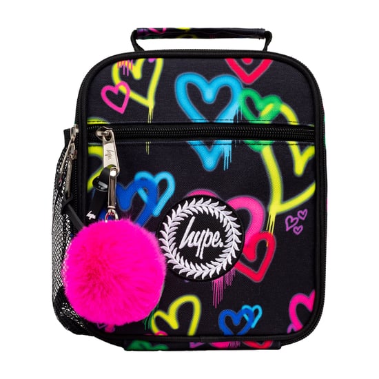Kinderen Lunch Doos Zwarte Graffiti Harten | Thermisch Geïsoleerde Schooltas 4.5L - Image 1