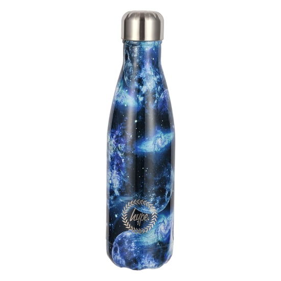 Thermische Waterfles Multi Maanprint | Blauwe RVS Levensdichte Fles - Image 1