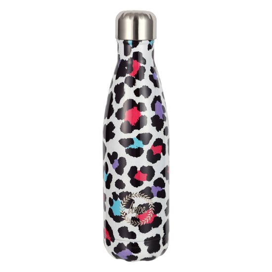 Thermische Waterfles Zilveren Luipaardprint | RVS Lekvrije Fles - Image 1