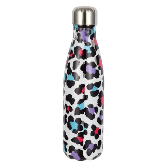 Thermische Waterfles Zilveren Luipaardprint | RVS Lekvrije Fles - Image 2