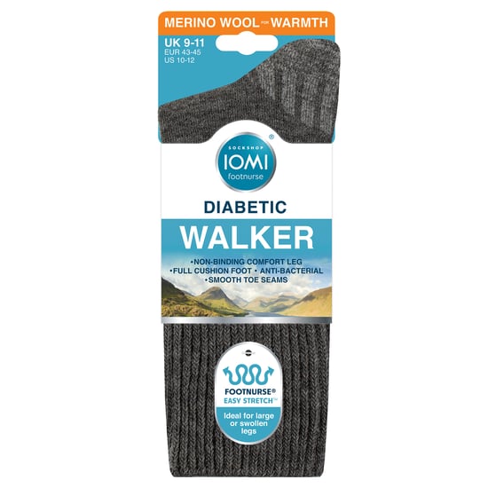 Diabetische Wollen Wandelsokken voor Mannen | Extra Brede Gevoerde Wandelsokken - Image 2