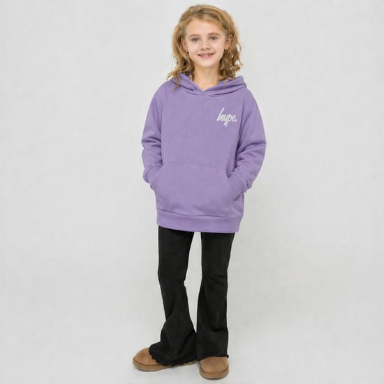 Meisjes Hoodie Kinderen Paarse Casual Sweatshirt Zachte Grafische Achterzijde Ontwerp - Image 3