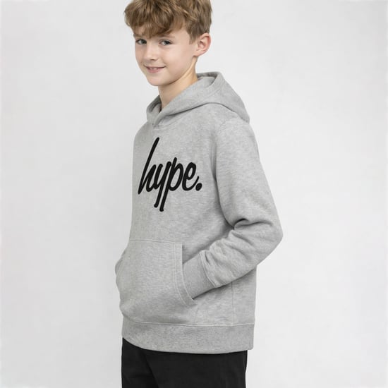 Jongens Hoodie Grijs Zacht Casual Kinderen Sweatshirt Comfortabele Pasvorm - Image 4