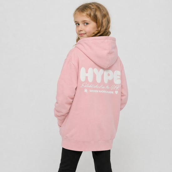 Meisjes Hoodie Kinderen Casual Roze Sweatshirt Zacht Grafisch Achterontwerp - Image 5