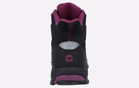 Hi-Tec Jackdaw Mid WP Polyester Dames Zwart/Bordeaux Wandelschoenen - Image 3