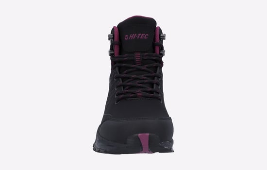 Hi-Tec Jackdaw Mid WP Polyester Dames Zwart/Bordeaux Wandelschoenen - Image 5