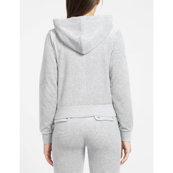 Vrouwen Juicy Couture Velours Volledige Rits Trainingsjack in Zilver - Image 3