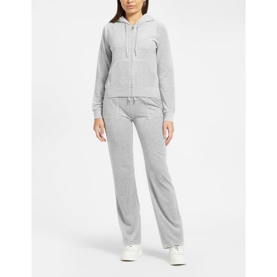 Vrouwen Juicy Couture Velours Volledige Rits Trainingsjack in Zilver - Image 4