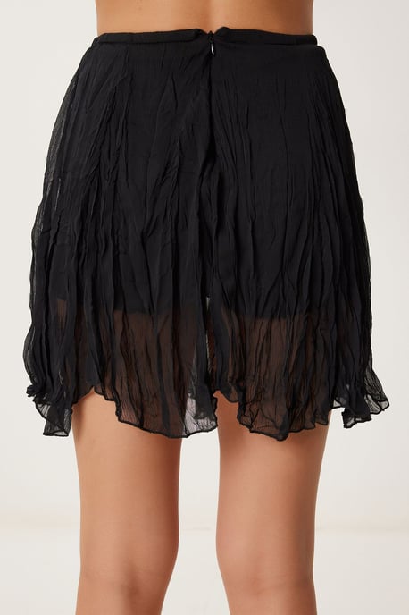 Getextureerde Minirok met Elastische Taille - Image 4