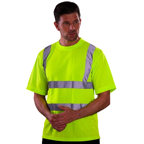 Yoko Heren Fluo Hi-Vis T-Shirt (Geel) - Image 1