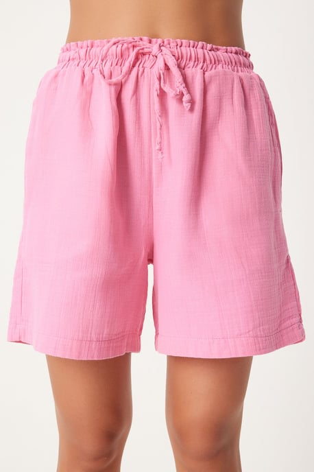 Hoge Taille Wijde Been Katoenen Shorts - Image 5