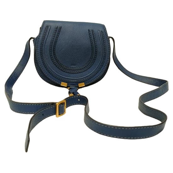 Chloé Marcie kleine crossbodytas in blauw leer - Image 1