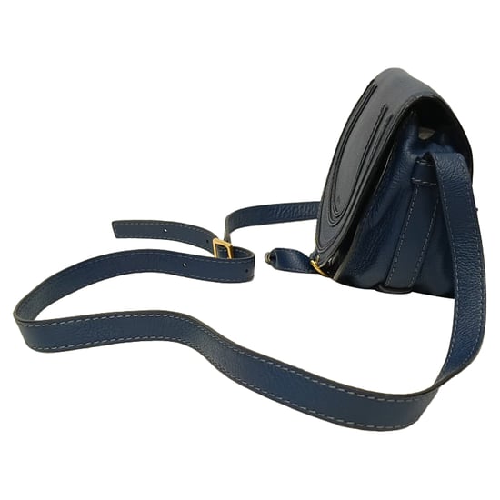 Chloé Marcie kleine crossbodytas in blauw leer - Image 4