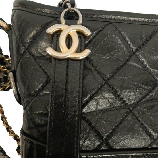 Chanel Small Gabrielle Hobo Bag in zwart kalfsleer - Image 5