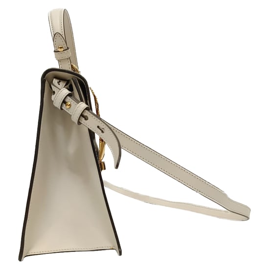 Gucci Medium Sylvie handtas met handvat in wit leer - Image 2