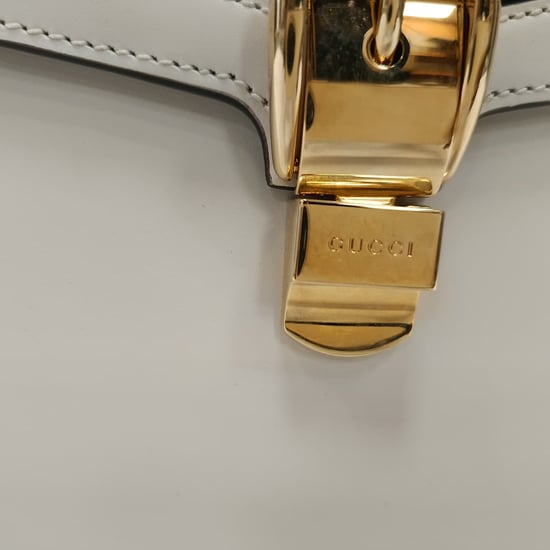 Gucci Medium Sylvie handtas met handvat in wit leer - Image 6