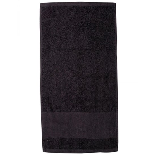 Towel City Bedrukbare Golfhanddoek (Zwart) - Image 1
