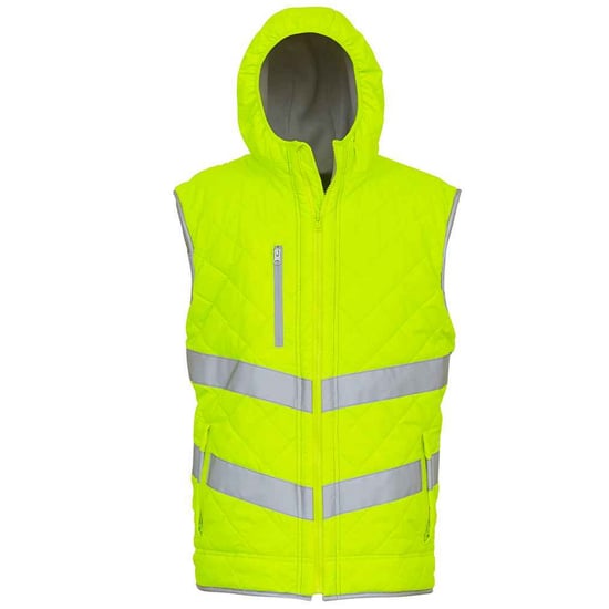 Yoko Heren Kensington Gilet met capuchon (Fluorescerend Geel) - Image 2