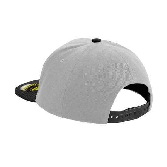 Beechfield Unisex Adult Original Flat Peak Snapback Cap (Grijs/Zwart) - Image 2