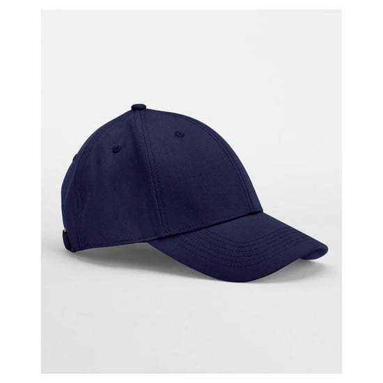 Beechfield Unisex Organic Cotton Baseball Cap voor volwassenen (Marine Oxford) - Image 1