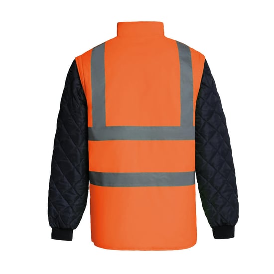 Yoko Heren Quilted Afritsbare Mouwen Jas (Fluorescerend Oranje) - Image 2