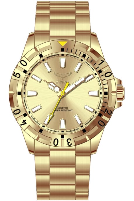Invicta Specialty 69030 Herenhorloge - Quartz Uurwerk - Metaal met Gouden Wijzerplaat - 42 mm - Image 1