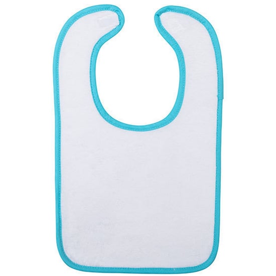 ARTG Baby Babiezz All-over Sublimatie Slabbetje (Wit/Aqua Blauw) - Image 1