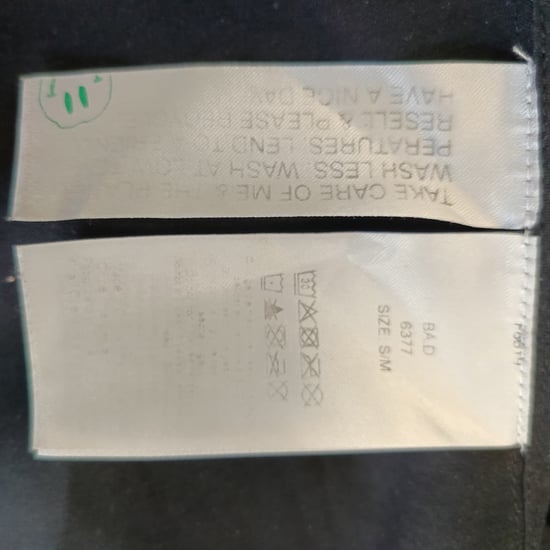 Ganni maxi-jurk met geplooide kraag en ruches van polyester in zwart. - Image 5