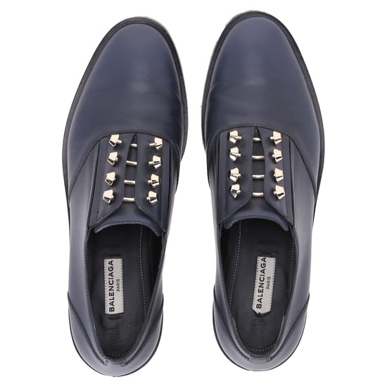 Balenciaga Derby-schoenen met studs in marineblauw leer - Image 6