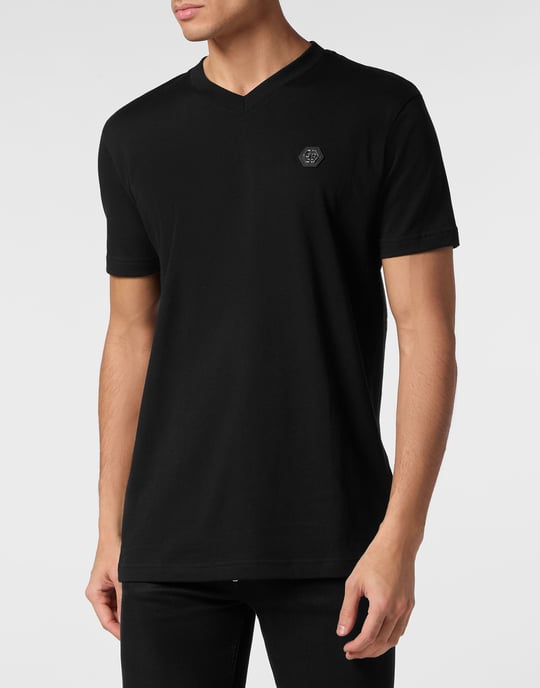T-Shirt V-Hals Gothic Plein - Image 2