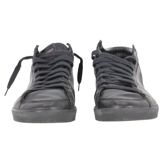 Burberry sneakers met ruitprint in grijs gecoat canvas - Image 4