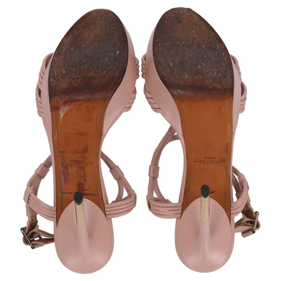 Givenchy T-band platform sandalen in beige leer - Image 5