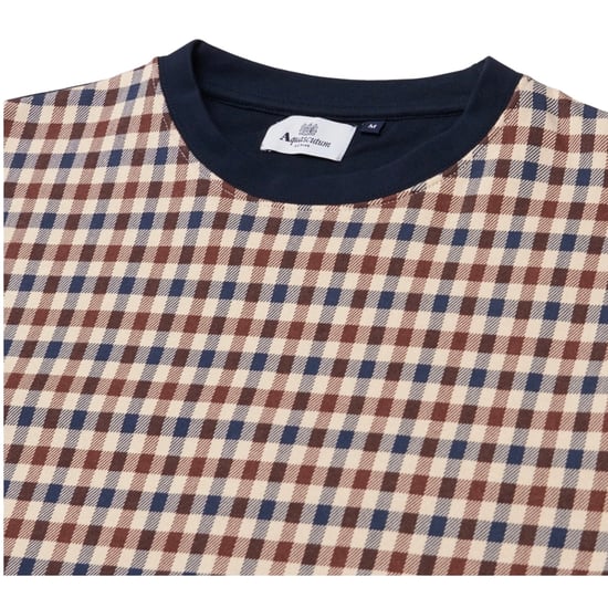 Aquascutum Active Club Check Crewneck Navy - Image 2