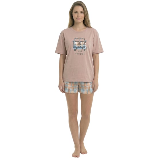 Dames Zomer Korte Mouwen Katoenen Pyjama's KL40000 - Image 1