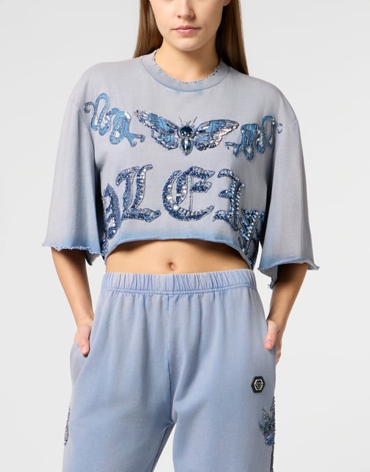 Cropped T-Shirt Butterfly Tattoo - Image 2