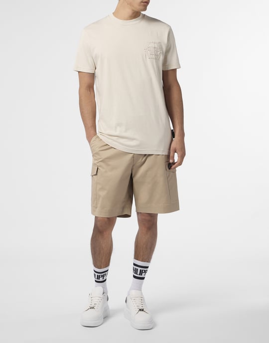 Round Neck T-Shirt Raw Edge Monogram Monogram - Image 4