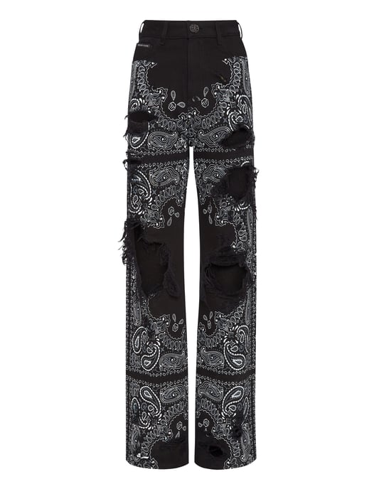Jeans Met Wijde Pijpen Paisley - Image 1