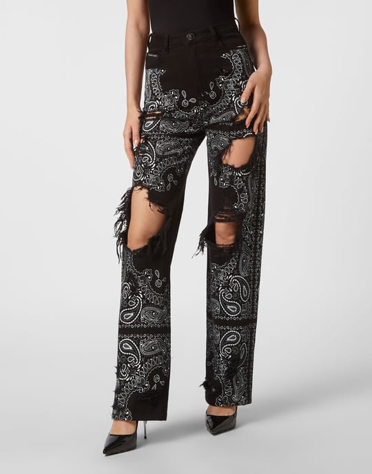 Jeans Met Wijde Pijpen Paisley - Image 2
