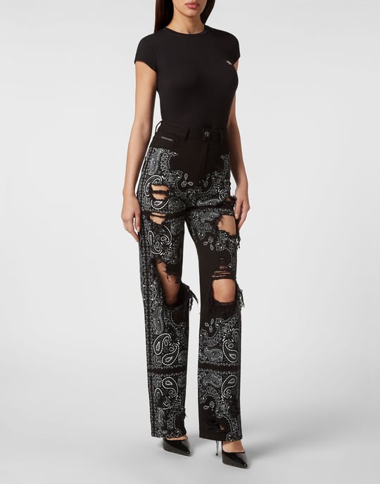 Jeans Met Wijde Pijpen Paisley - Image 4