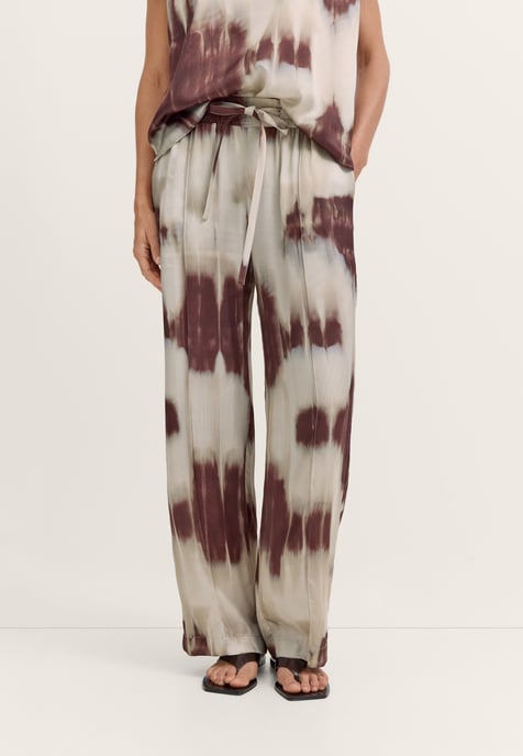 Bugatti Damen Vrijetijdsbroek met grafische print van viscose - Image 1