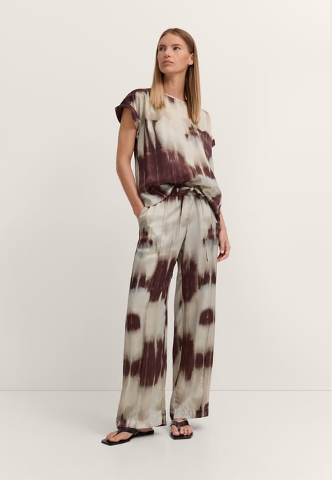 Bugatti Damen Vrijetijdsbroek met grafische print van viscose - Image 4