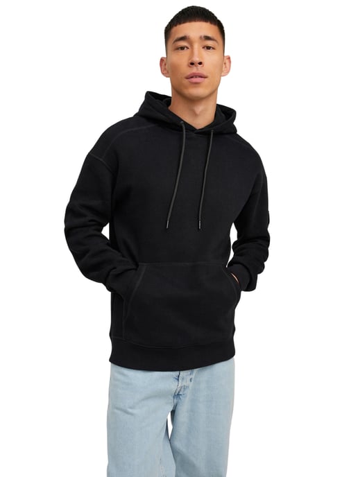 Jack & Jones Hoodies Jcoclassic Waffle Sweat Hood Zwart - Image 2